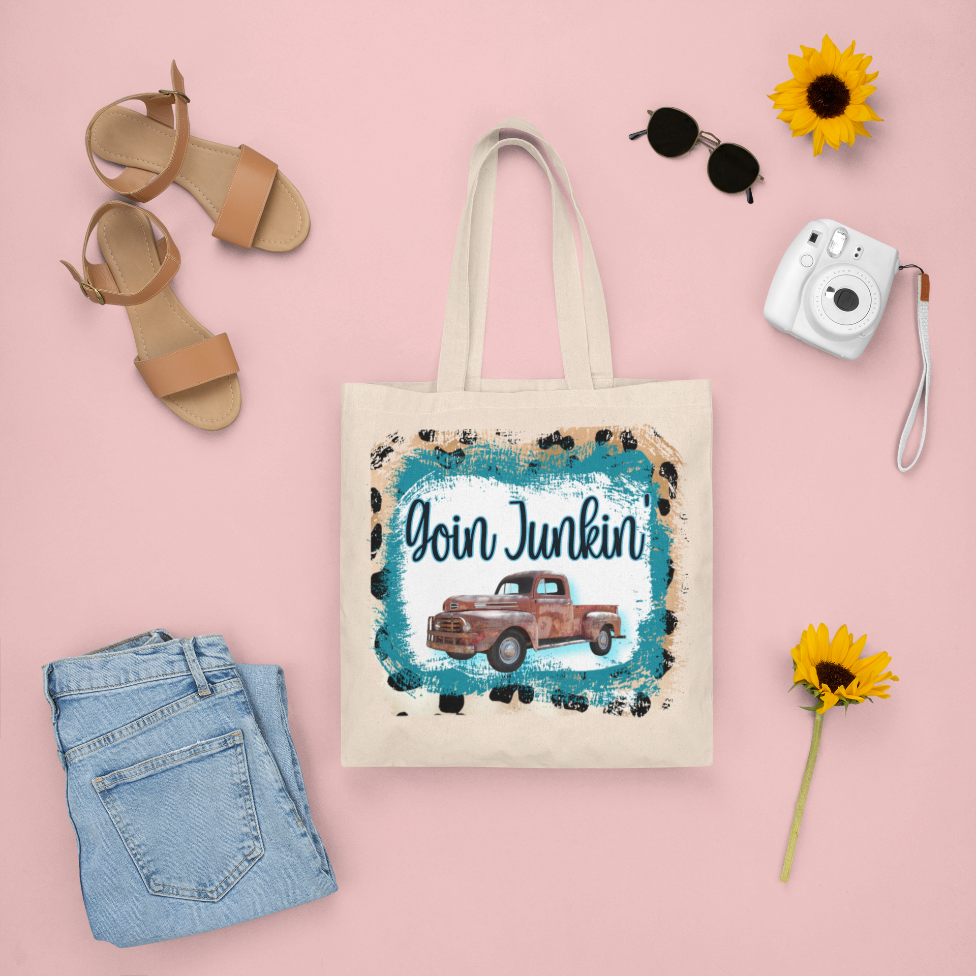 Goin Junkin Canvas Tote Bag